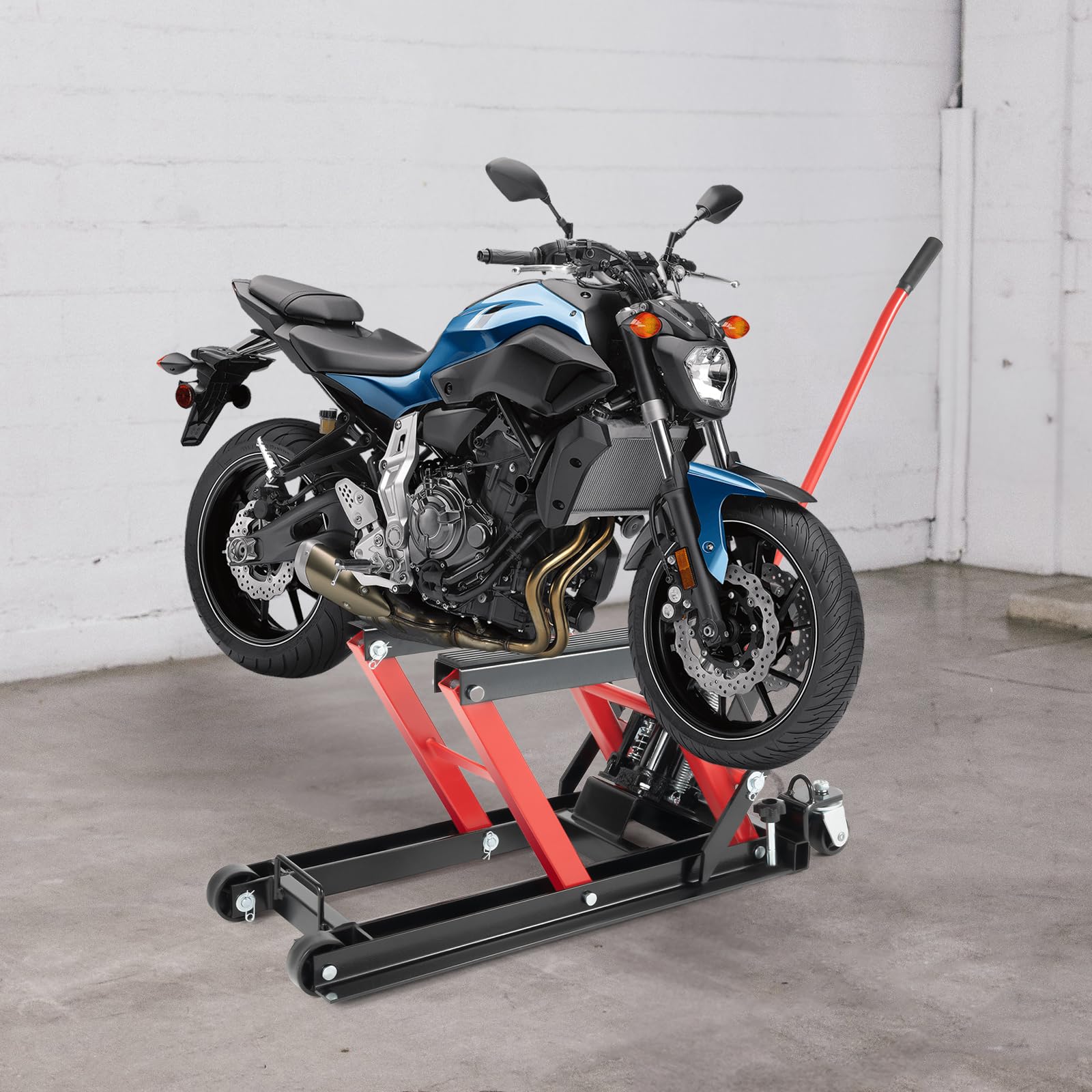 Ponte sollevatore idraulico per moto, 680 kg, regolabile in altezza, per garage e officina