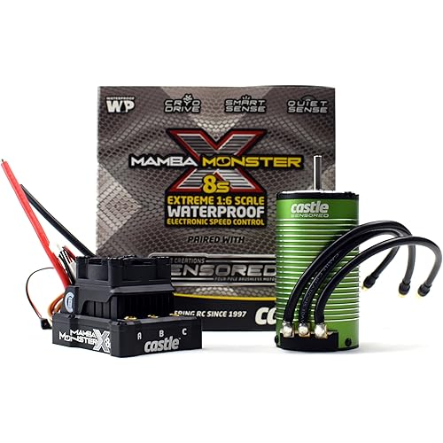 Mamba Monster X 8S, 33.6V ESC W/1717-1260KV SENSORED Motor