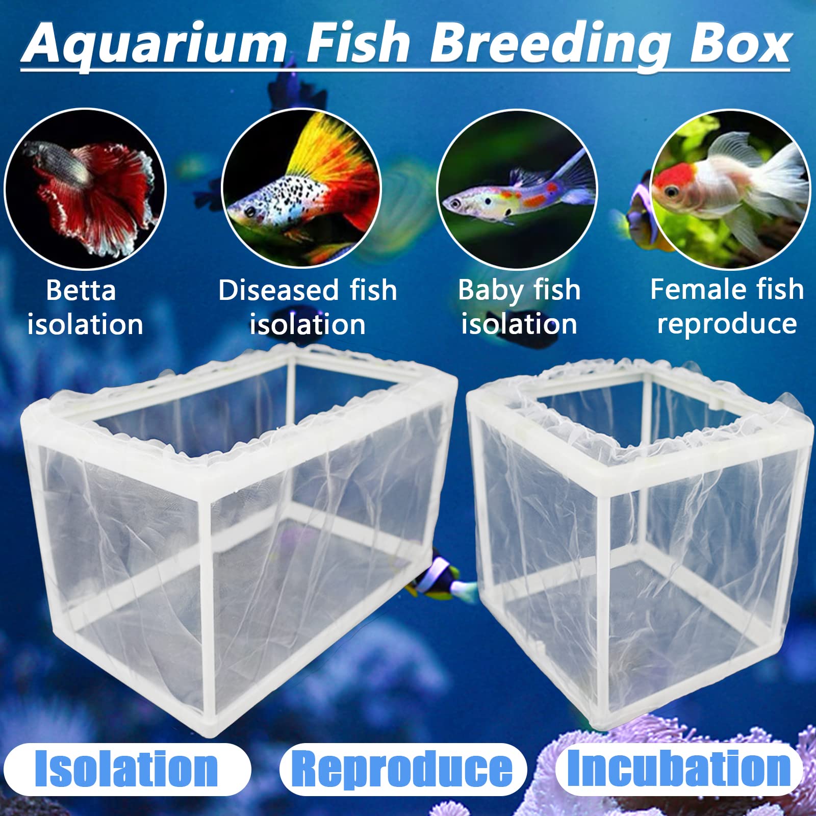 Buy Aquarium Fish Breeding Box, Small Fry Hatchery Net Fish Nursery