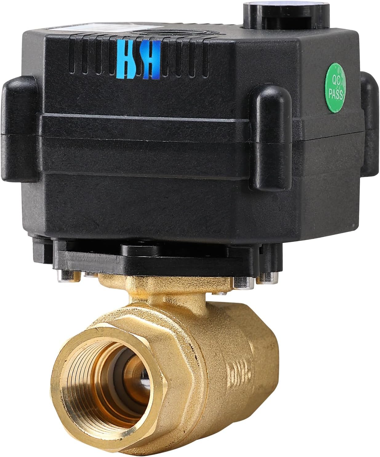 1/2" DN15 NPT 2 Way 12VDC 9-24VAC/DC Brass Normally Closed Electrical Position Feedback On/Off Motorized Ball Valve