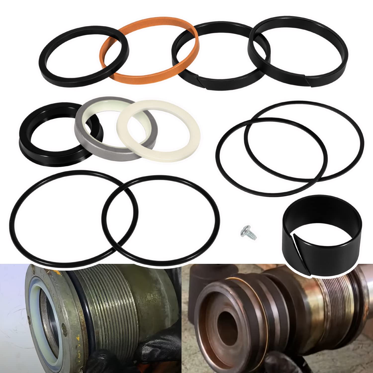 1543262C1 G105549 G109460 Hydraulic Cylinder Seal Kit (for Rod: 1.75" BORE: 3") Fit for Case 350 450 480C 580 580 Super E, for Super D 680K 850B 855C
