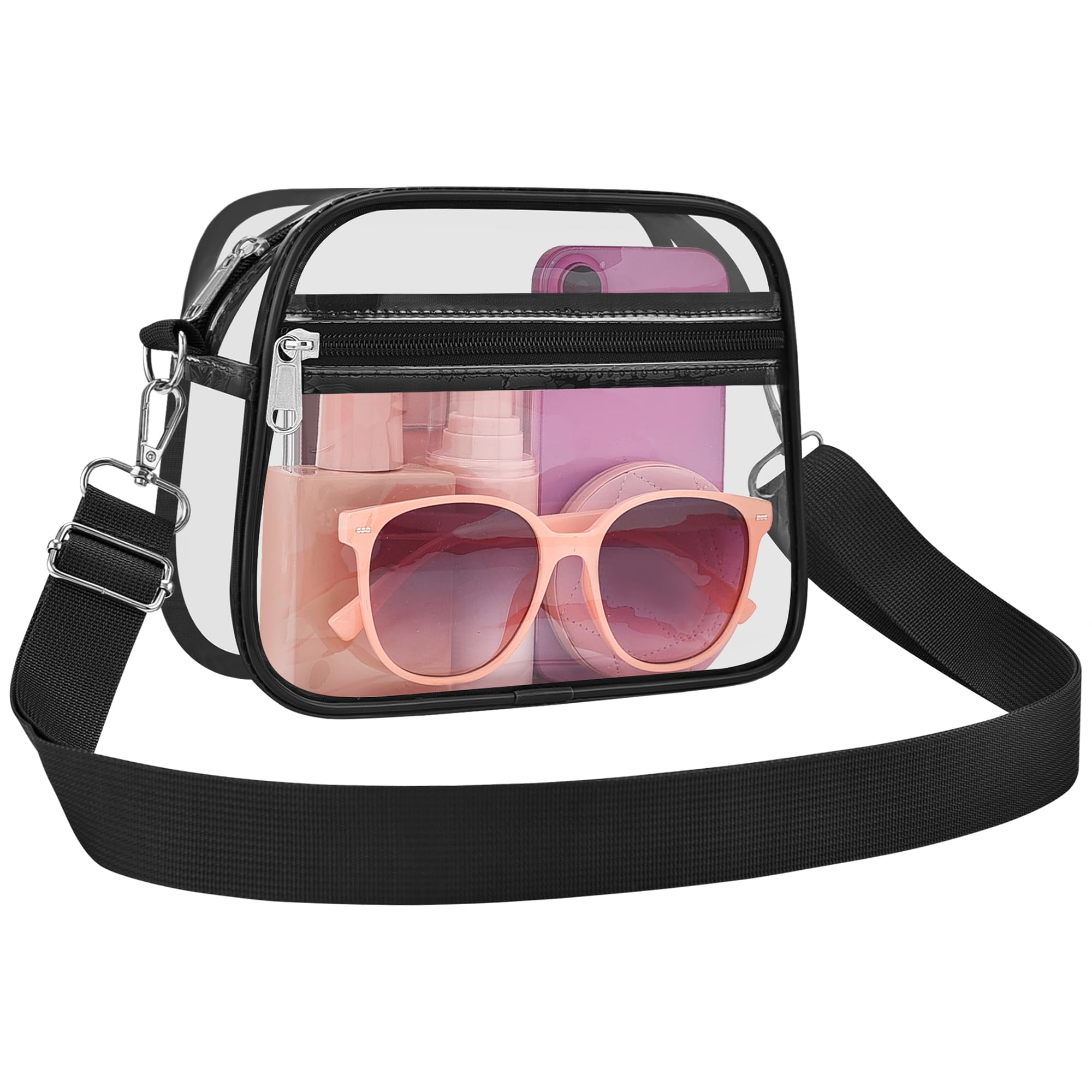 Photo 1 of COK Clear Stadium Bag - Black Crossbody