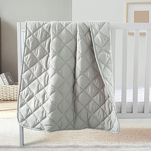 FLXXIE Edredón de microfibra lavable a máquina, de gran tamaño, súper suave y ligero, manta acolchada para cuna, para cochecito, viajes, 43 x 60