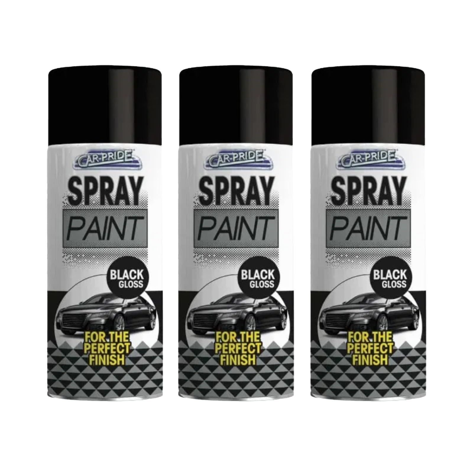Ysamax 3Pcs 400 Ml Black Gloss Spray Paint, Fast-Drying, Provides Elegant And Professional Look, Excellent Resistance To Fading, Chipping, And Scratching, (3Pcs)