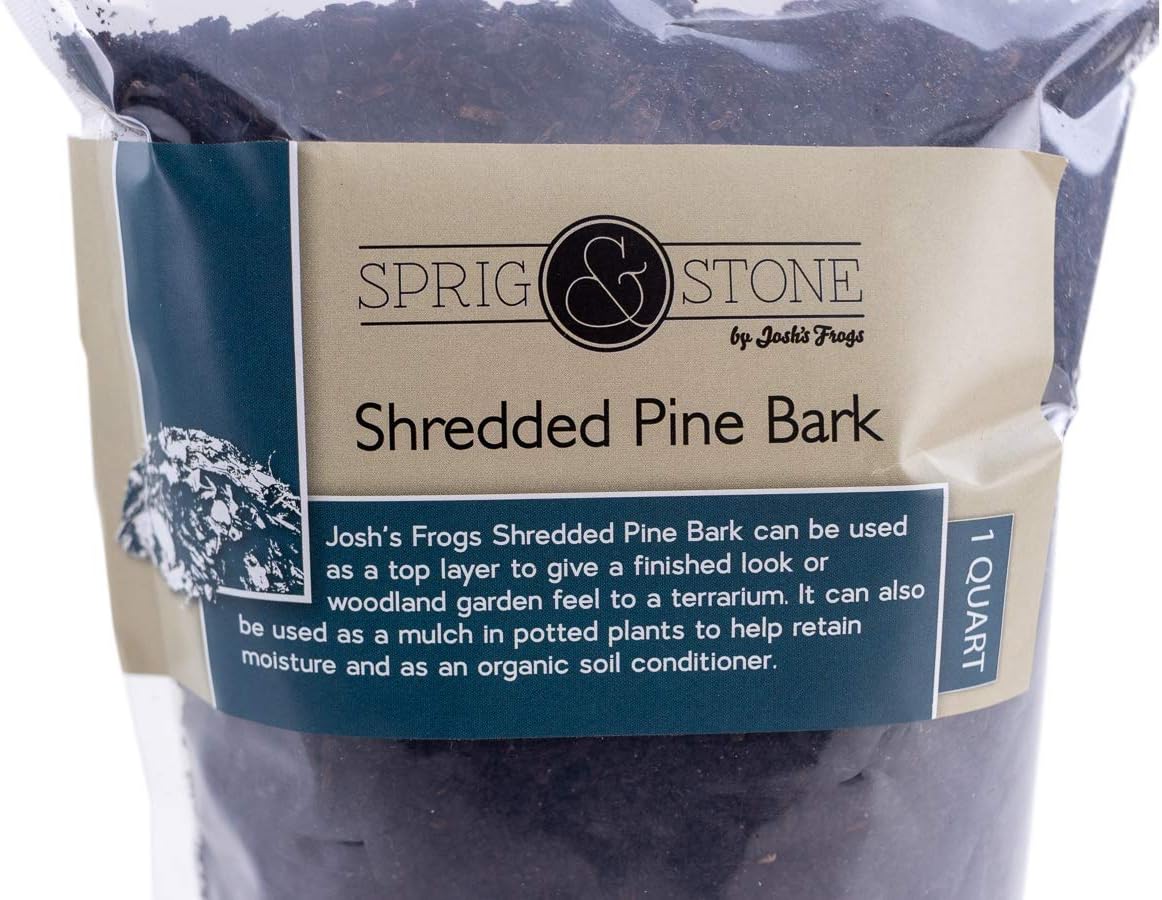 Josh's Frogs Sprig & Stone Shredded Pine Bark (1 Quart) (Pack of 2)