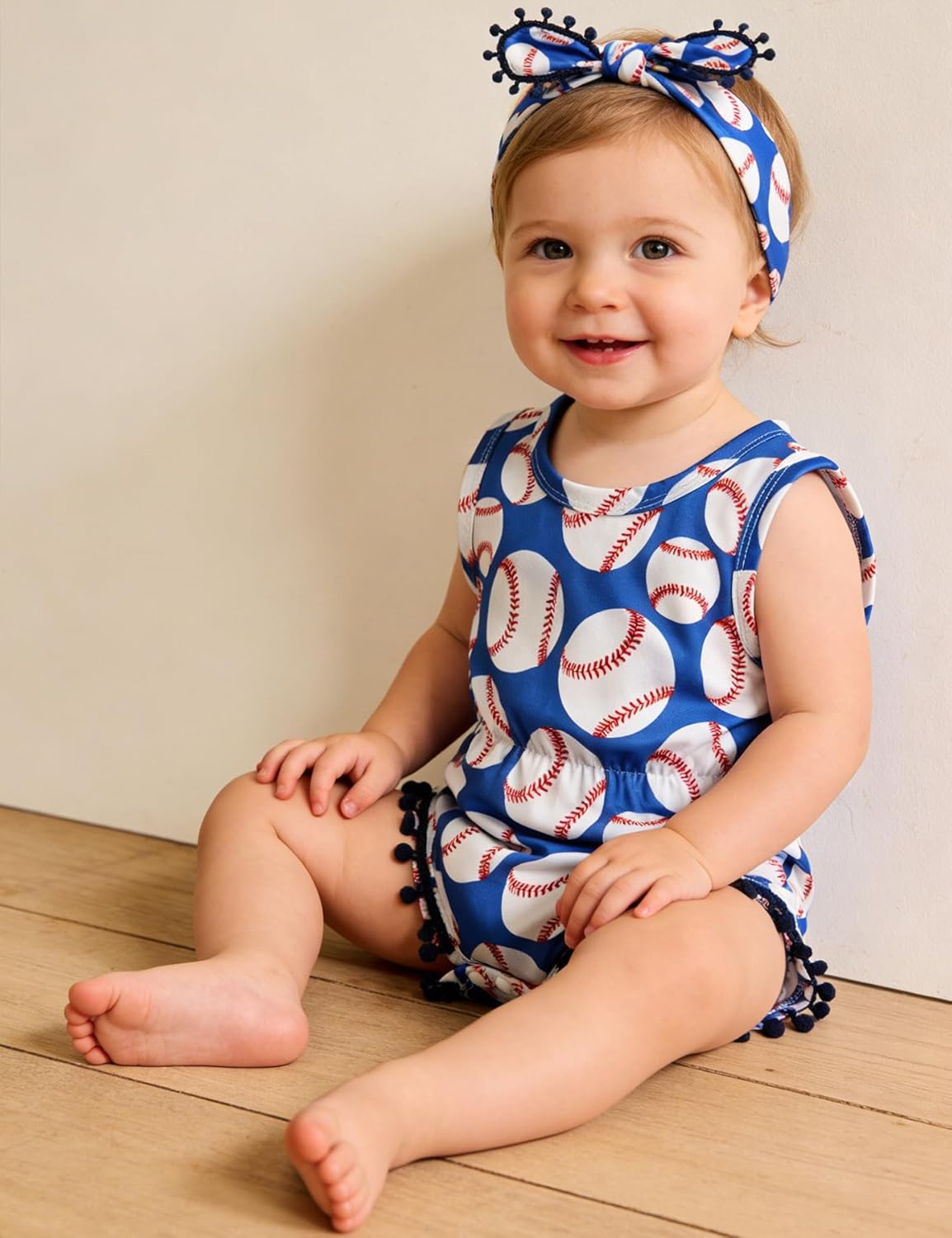 UNICOMIDEA Baby Girls Outfit Newborn Romper Jumpsuits Sleeveless One-Piece Clothes 0-24 Months Bodysuit with Headband - Image 2