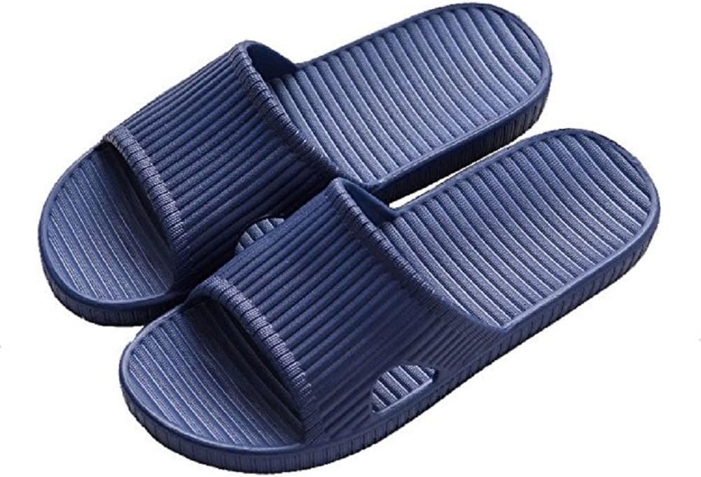 APIKABathroom Shower Anti-slip Lightweight Slipper for Men and Women, Navy Blue, 42/43 EU