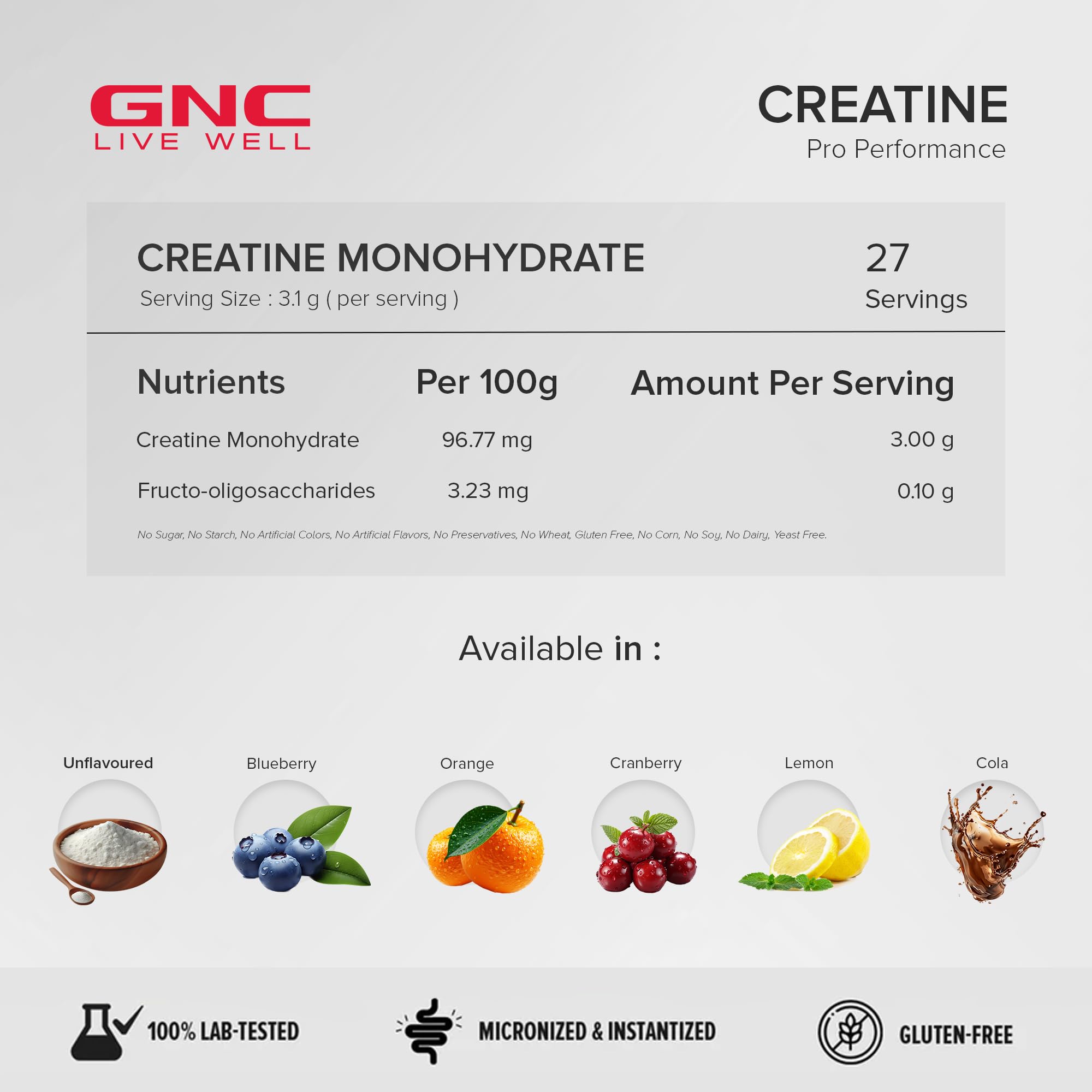 GNC Creatine Monohydrate PRO Performance Powder | 3g, Micronized | 100g — Amazon image 5