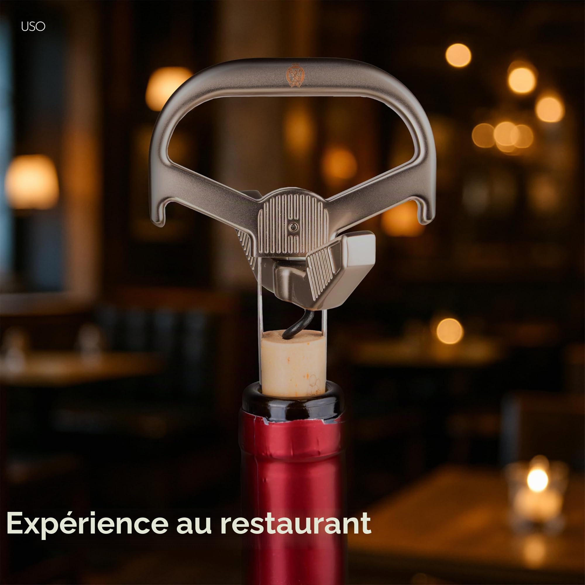 Tire-bouchon Sommelier de Précision : Double Lame pour Vins Vieillis, Lames de Tire-Bouchon et Spirale, Ouvre-Bouteille de Haute Qualité pour les Amateurs de Vin, Utilisation Polyvalente