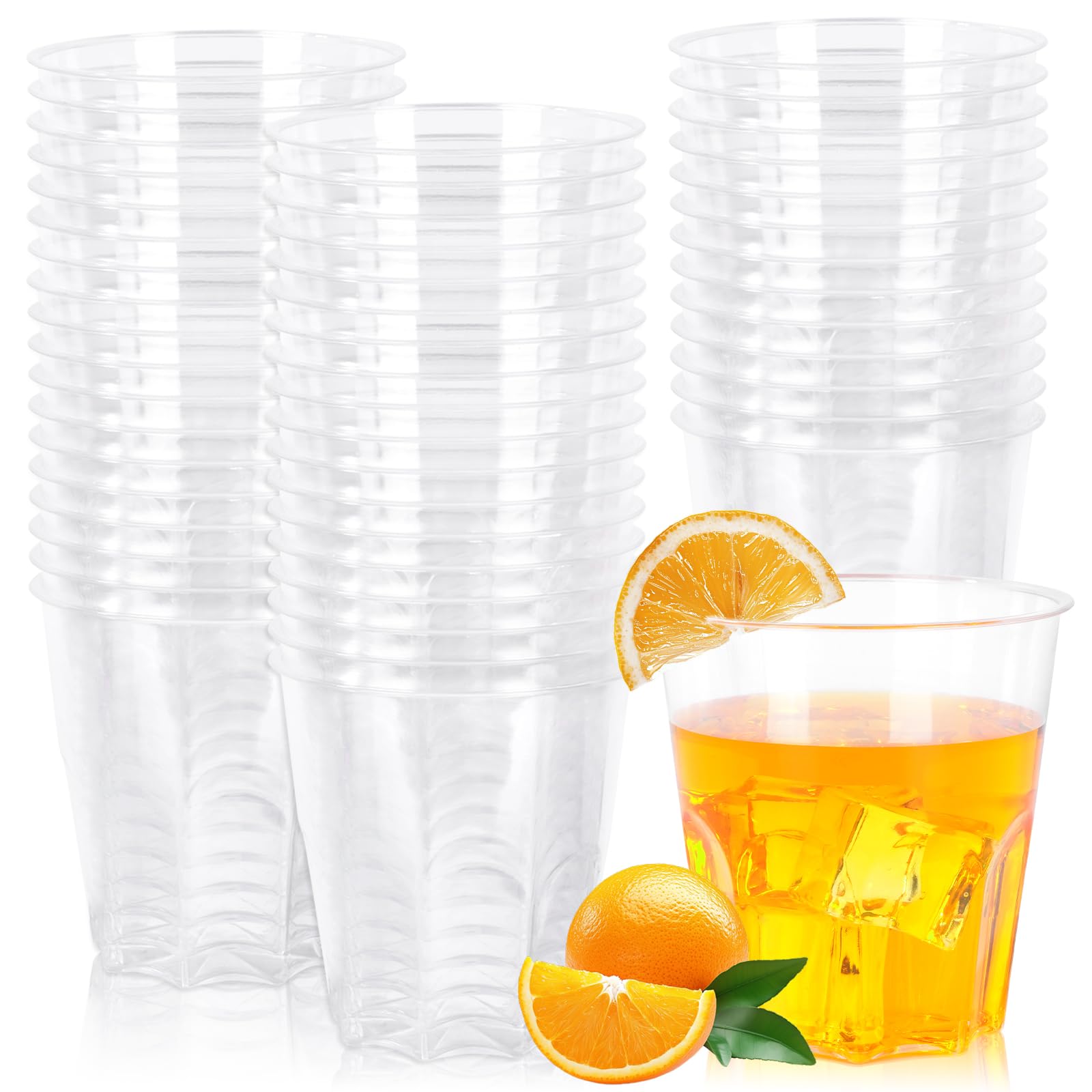 50 Stück Wiederverwendbare Plastikbecher 200 Ml – Transparente Hartplastik-Becher Für Party, Garten & Picknick