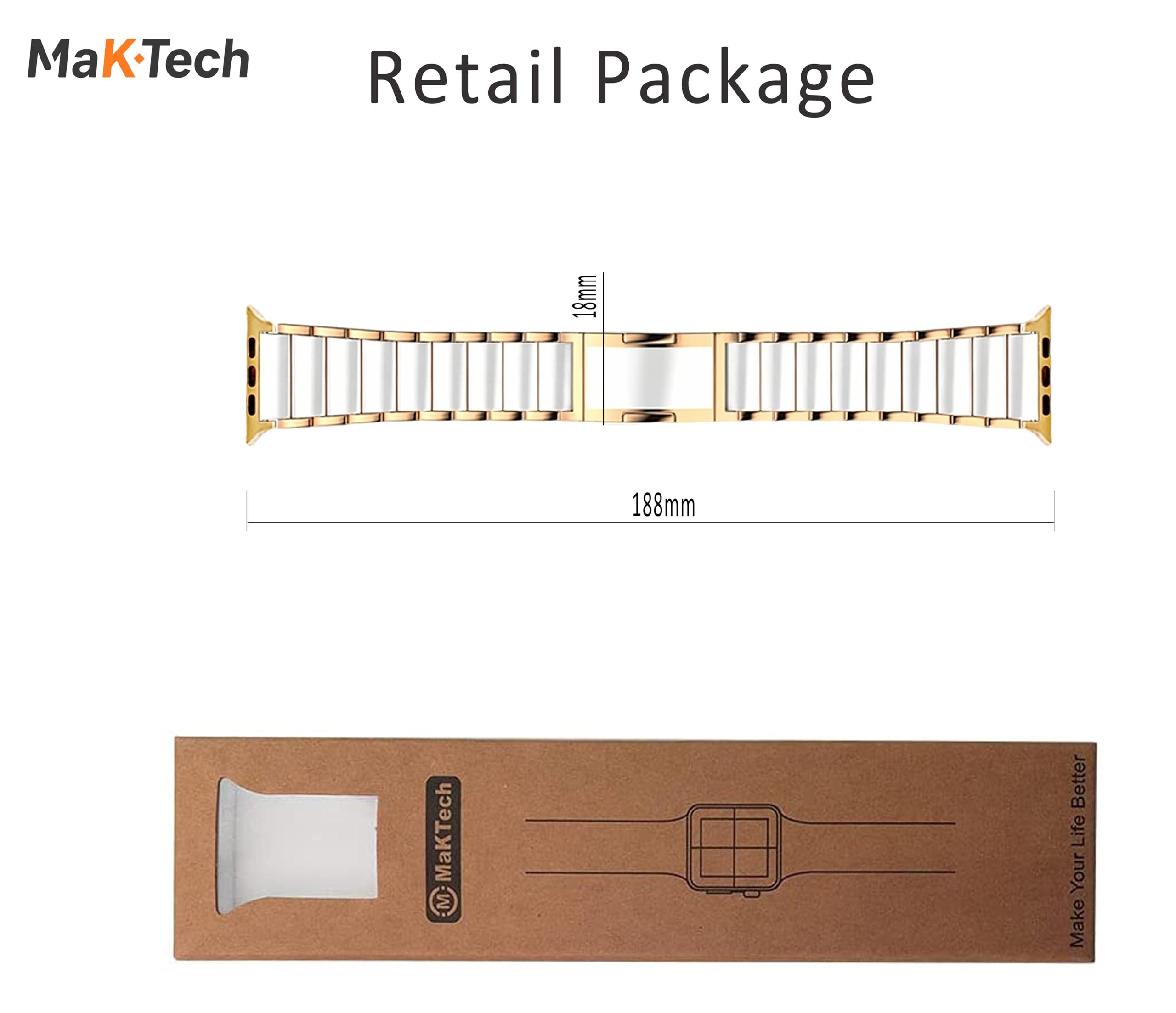 Pasek do zegarka Apple Watch ze stali nierdzewnej z ceramicznym wykończeniem, metalowy pasek z szybkim odblokowaniem, do iWatch serii 11, 10, 9, Ultra 3, 2, SE [2025]