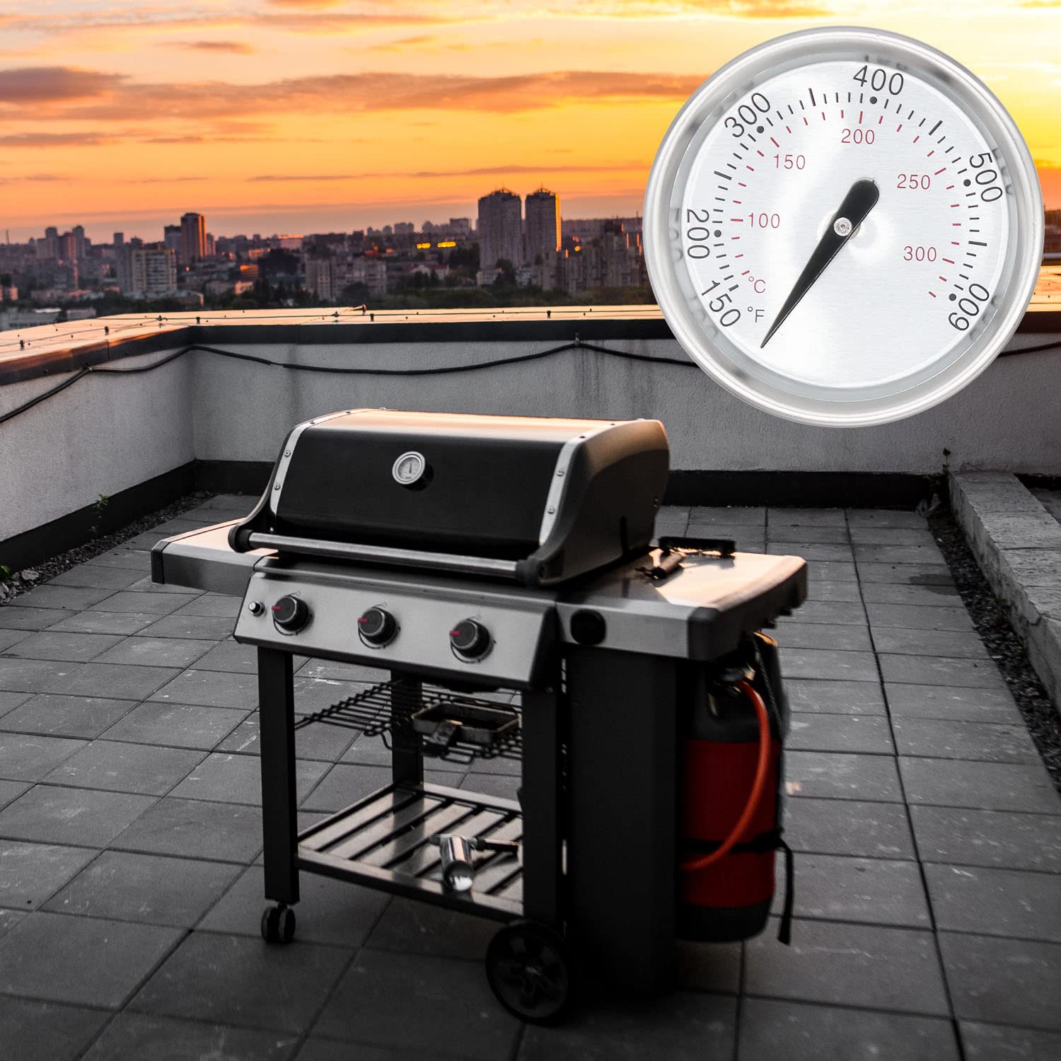 Amazon.co.jp: 7581/60540 グリル温度計 Weber Spirit II 200 & 300