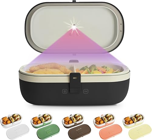 Miniatura 11 de UVI, Fiambrera eléctrica autodesinfectante para adultos, calentador de alimentos portátil con desinfectante ultravioleta y luz autodesinfectante
