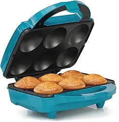 Holstein Housewares HF-09013T Fun Cupcake Maker Teal Stainless Steel