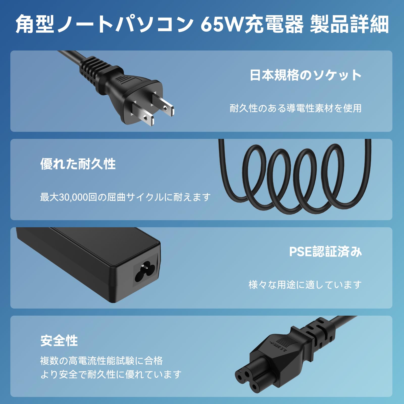 Amazon.co.jp: NEC Lavie ACアダプター 65W 充電器 pc電源 対応 PCVP