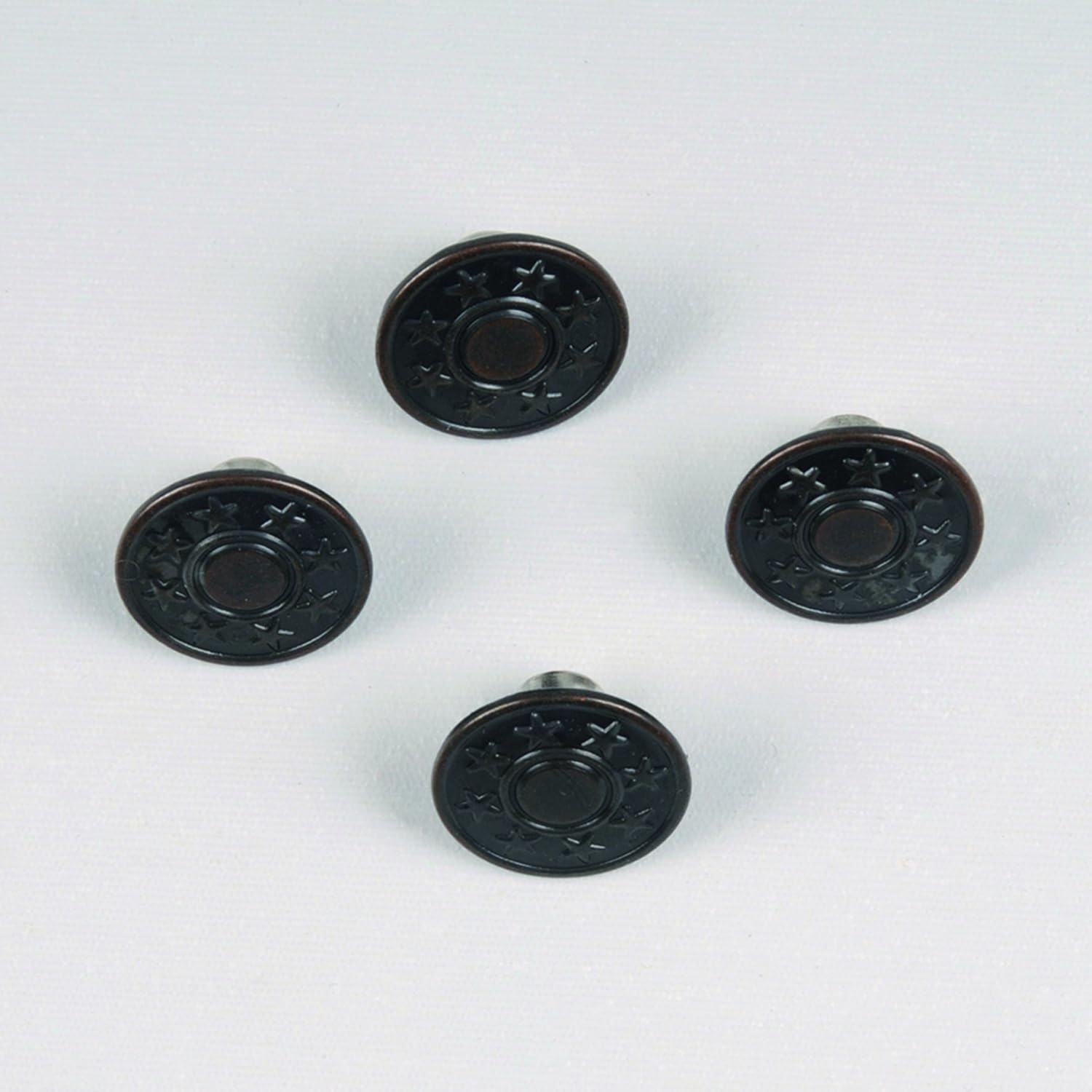 Kleiber 8-Piece Patented Fastner Button, Antique Brown