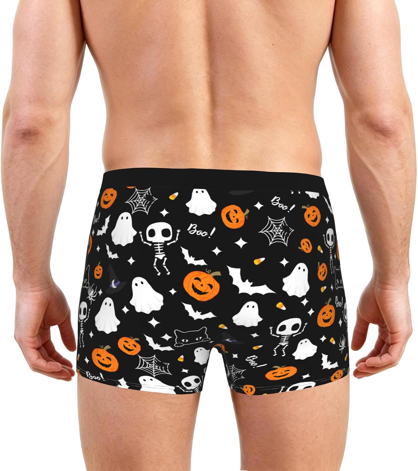 Men's Halloween Fruit Pinapple Boxer Briefs Underwear Pumpkin Breathable Comfortable Fit Perfect Everyday Wear