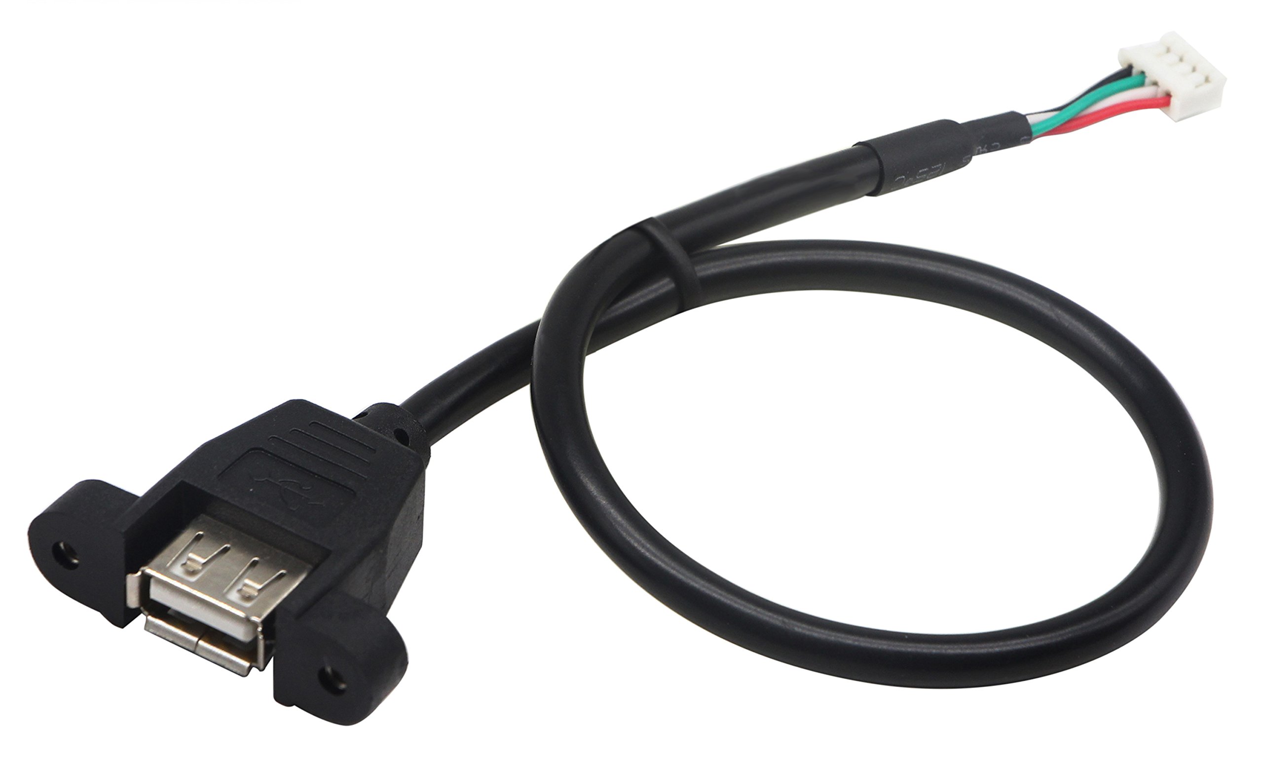 Image secondaire de zdyCGTime Montage sur Panneau USB 2.0 d'un cble USB A Femelle vers 4 Broches Femelle Dupont cble USB de la Carte Mère (30 cm/30,