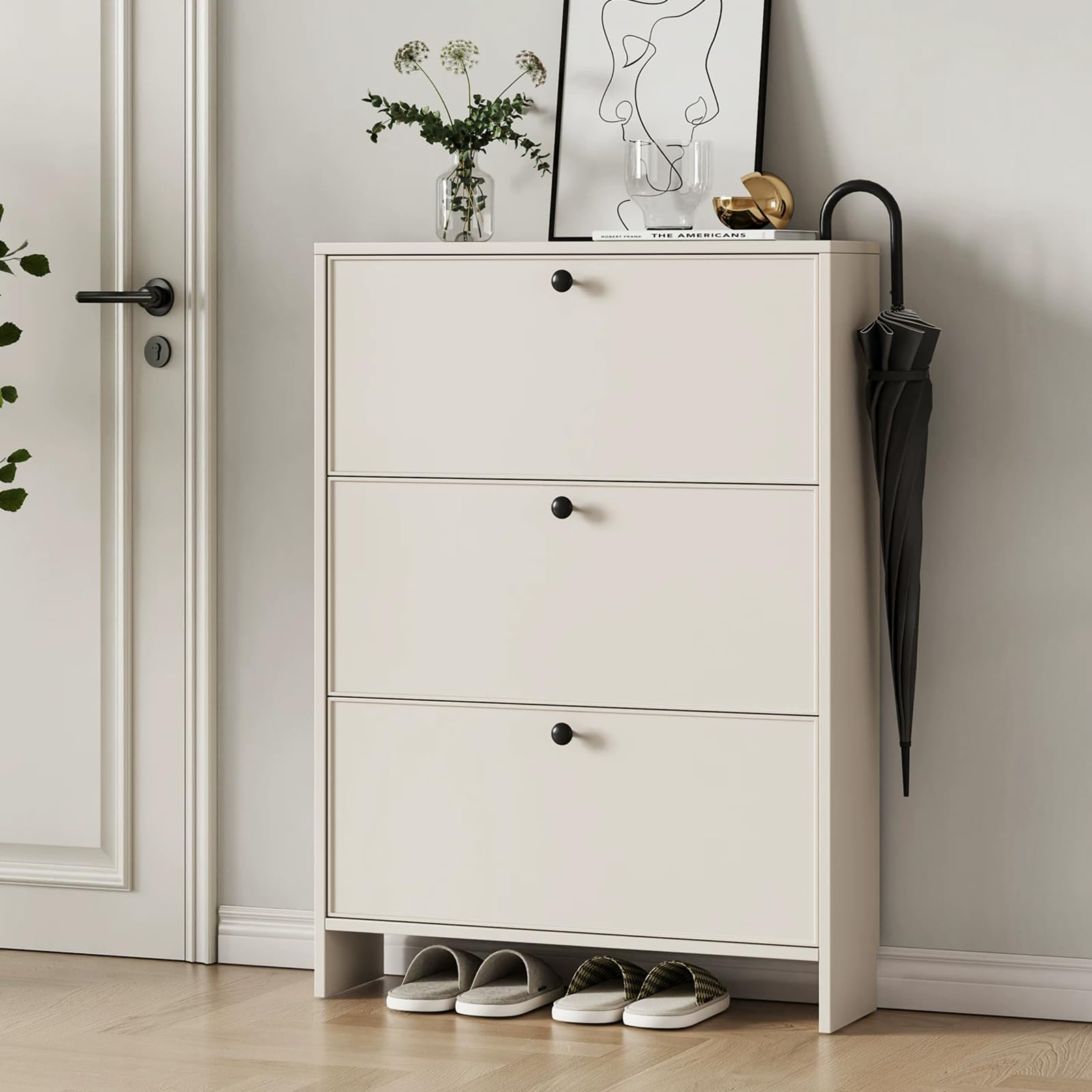 Armadio Scarpiera Stretto Alluminio Ante Battenti 120cm Modern