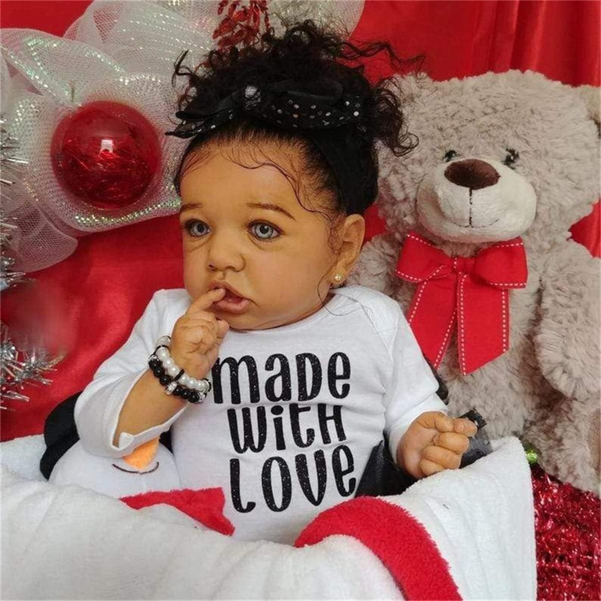 Lifelike 22 Inch Washable Full Body Silicone Vinyl Toddler Girl Dolls That Look Real - Cheap African American Realistic Baby Dolls