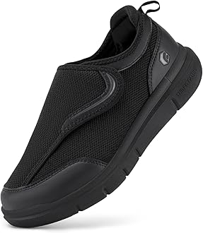 Mens Extra Wide Fit Diabetic Shoes with Adjustable Strap Easy Close Walking Trainers for Swollen Feet Plantar Fasciitis V9