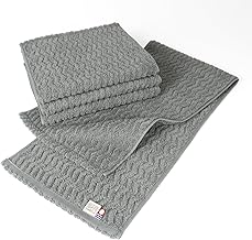Oruta Slim Face Towels, Imabari, Set of 4, Cotton, Fluffy, Made in Japan, No Bulk, Perfect for Towel Holder, Sports, Stylish, Cute, Fluorescent Dyes, 8.7 x 32.3 inches (22 x 82 cm), Charcoal