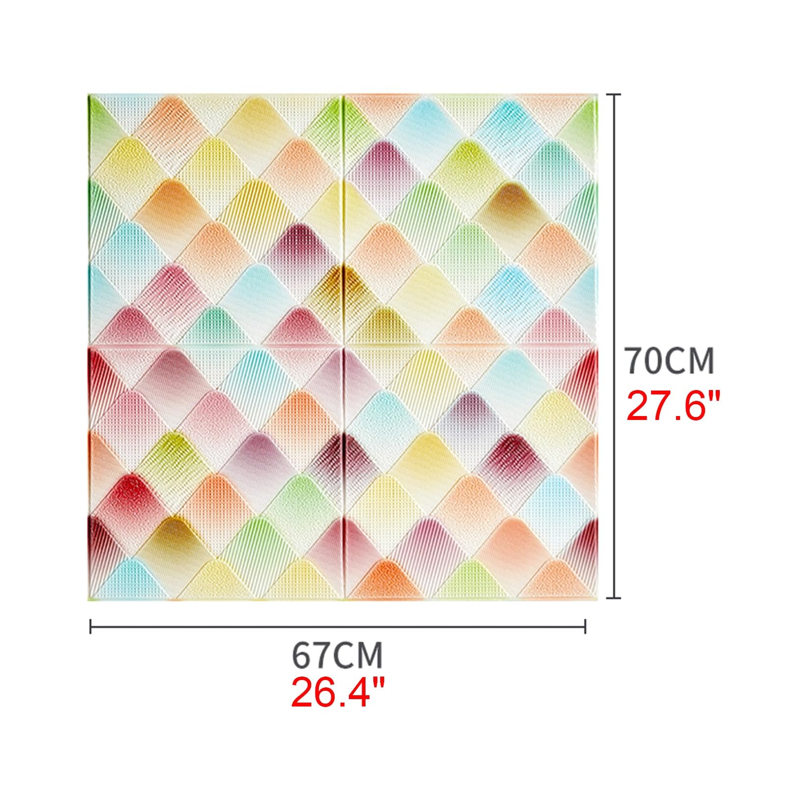 10 Paneles de Pared 26.4x27.6" Creativos Impermeables Y Autoadhesivos Panele Decorativos 3D Decoración Pared Moderna Y Gruesa para Interiores Corte Libre Insonoro E Inodoro