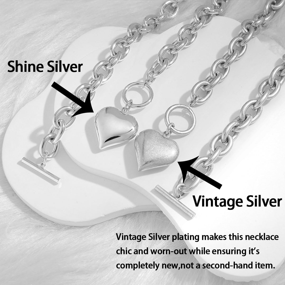 CLASSYZINT 18K Gold Plated Coin Lion Head Pendant Necklace Chunky Paperclip Choker Necklace For Gifts On Birthday Holidays For Women Girls - Image 4