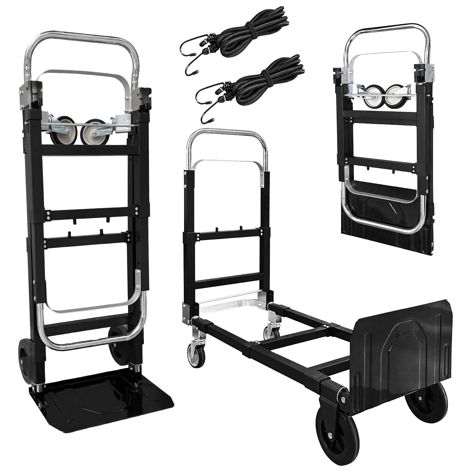 3-in-1 Folding Hand Truck - 600Lbs Capacity -1