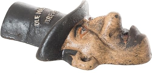 Miniatura 2 de Artisan Owl Abrebotellas de hierro fundido para montaje en pared, diseño de sombrero de copa "Ole Masters Brewery", estilo antiguo vintage para