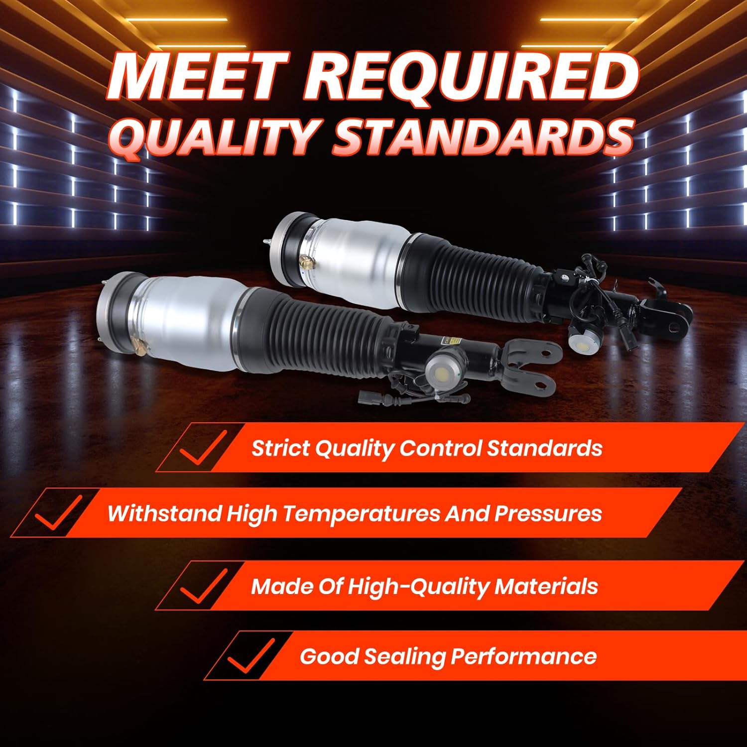 Air Suspension Shock Struts, Compatible with Hyundai Equus Signature Ultimate Sedan 4-Door 4.6L 2011 5.0L 2012-2016, Front Left&Right Air Suspension Shock Absorber Replace Part 54605-3N517