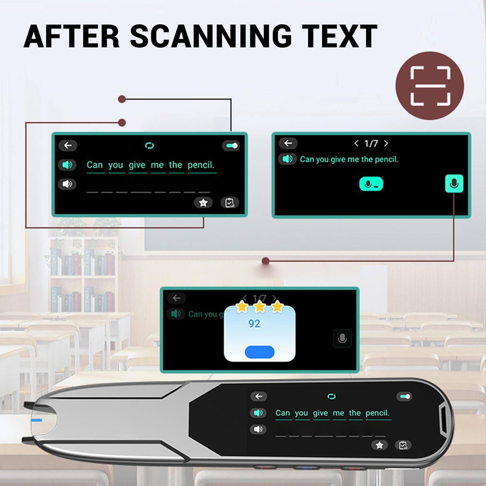 Lettore linguistico digitale per la sincronizzazione del su cellulare e PC - Penna traduttore per scansione con dizionario offline e tecnologia OCR - Supporta 133 lingue online e