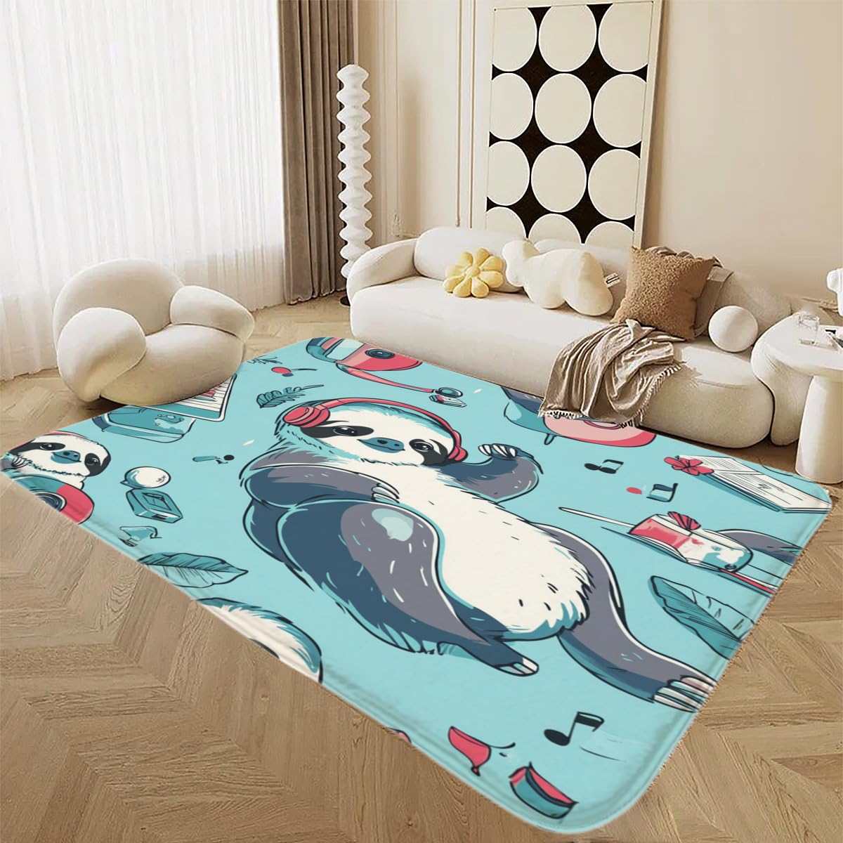 Tapis paresseux tapis de salon fleur arbre moderne pour la maison