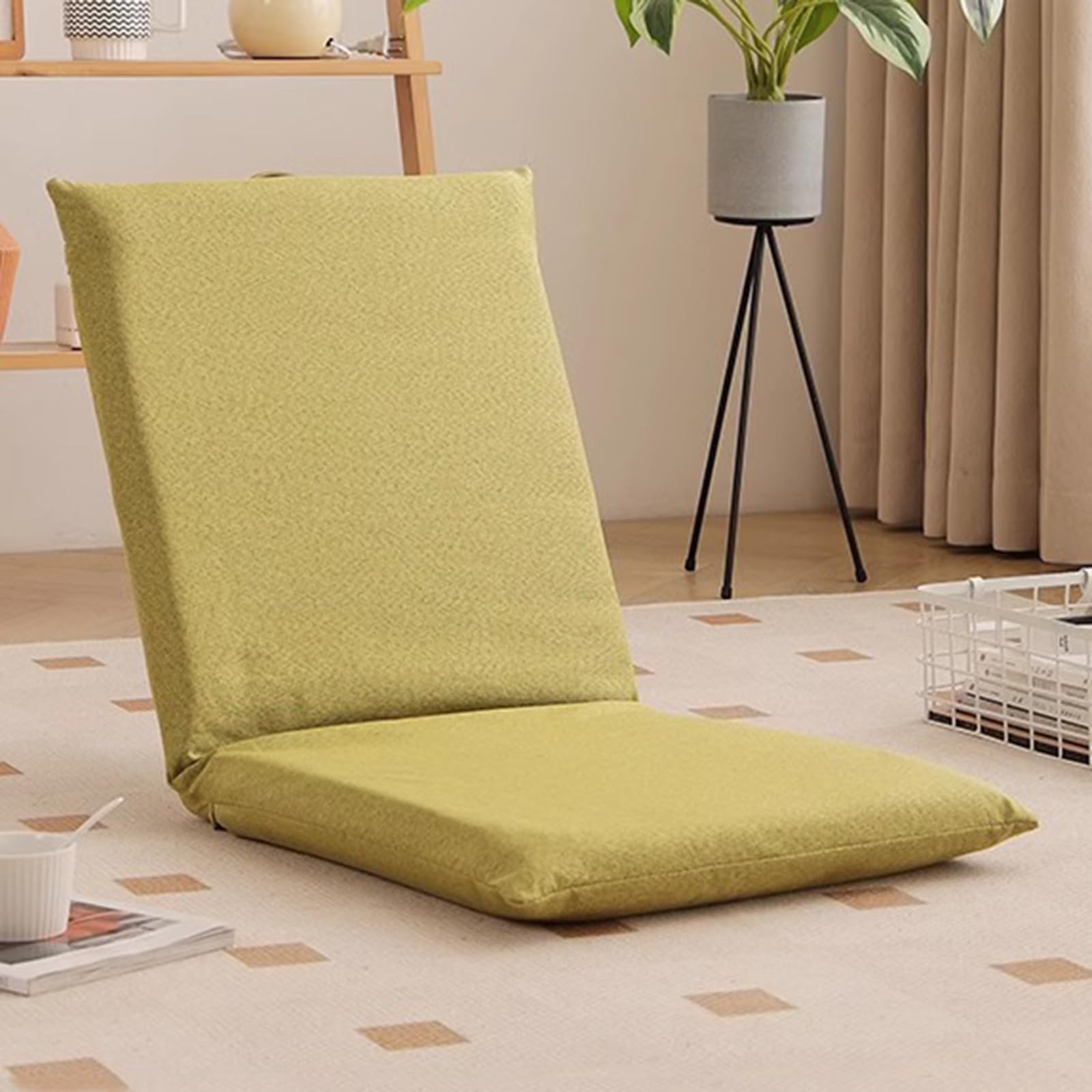 Chaise longue pliable de sol robuste et dossier ergonomique pour salle de jeux