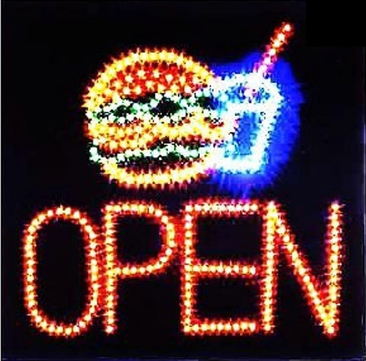 Ultra Bright Hamburger burger with Drink LED Sign Super Size 19X19 with Animation montion and Power Switch (L74)