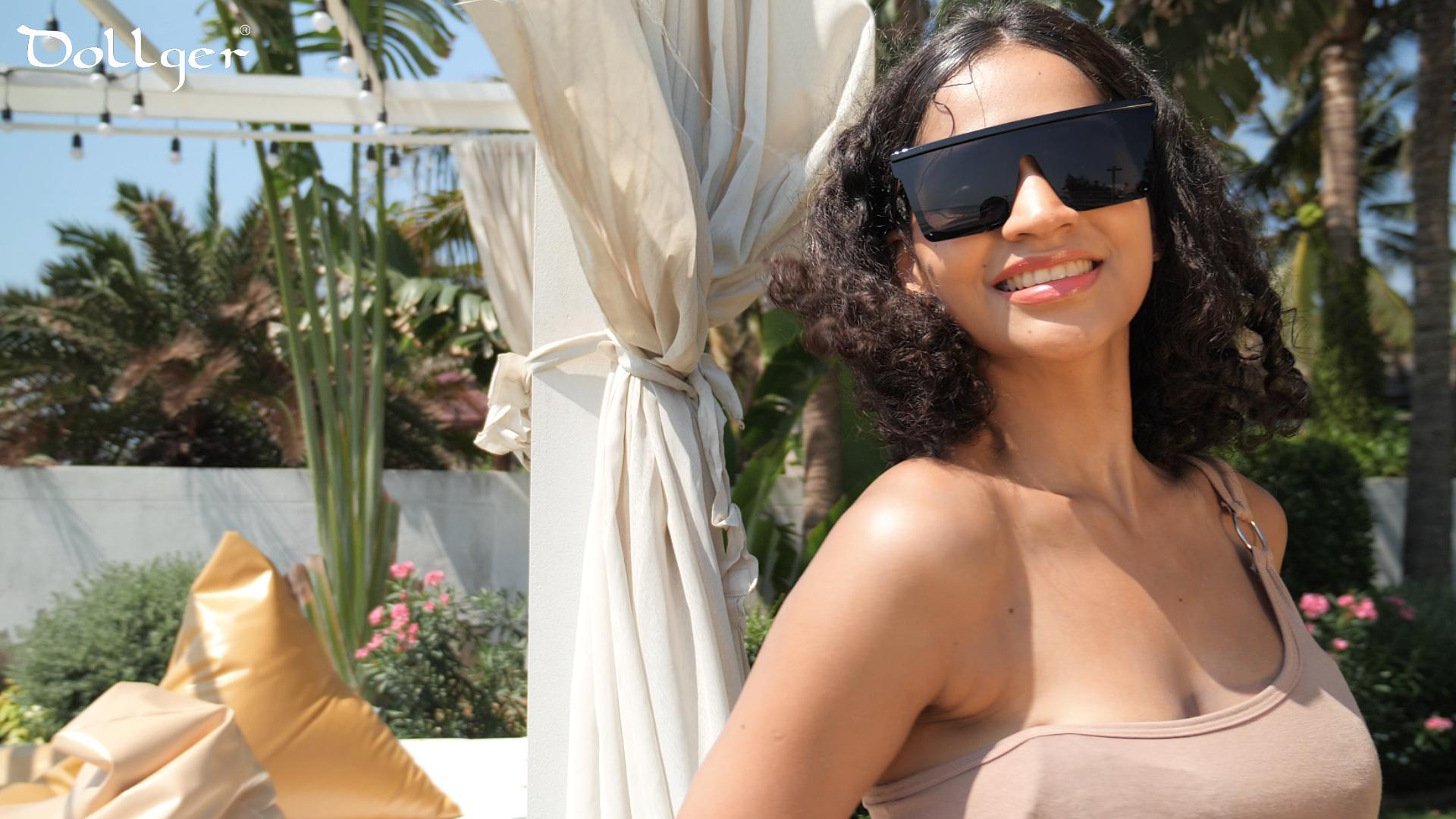 Amazon.com: Dollger Square Oversized Sunglasses for Women  display picture 1