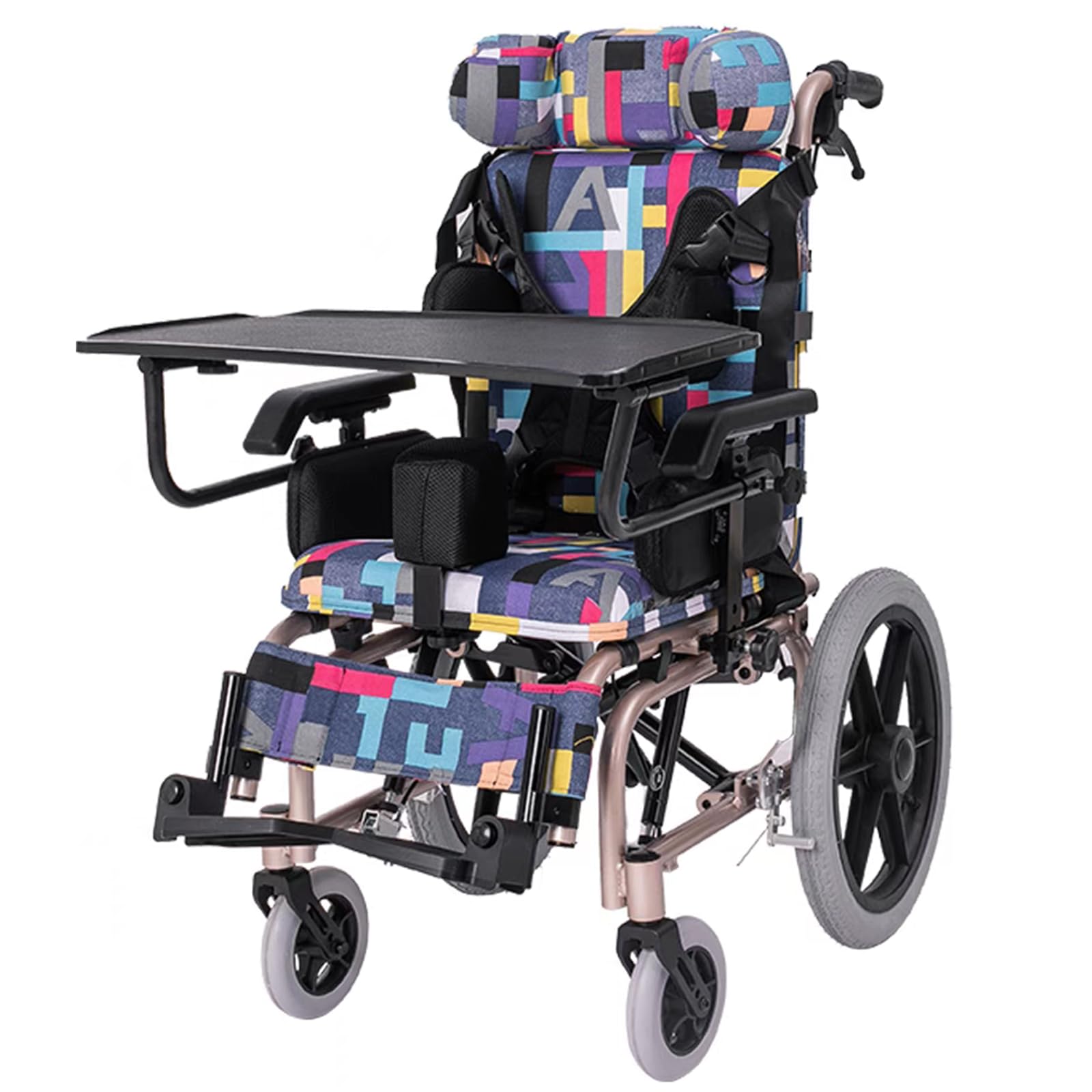 Pnajfuel Children's Cerebral Palsy Wheelchair,Steel Wheelchair,Folding Transport Wheelchair/52X98x96cm(20.4X38.5x37.7in)