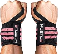 Vista 11 de Hustle Athletics Wrist Wraps for Weightlifting - 18" & 12" Premium Wrist Support Weight Lifting Wraps to Lift Heavier & Train Harder - Heavy Duty
