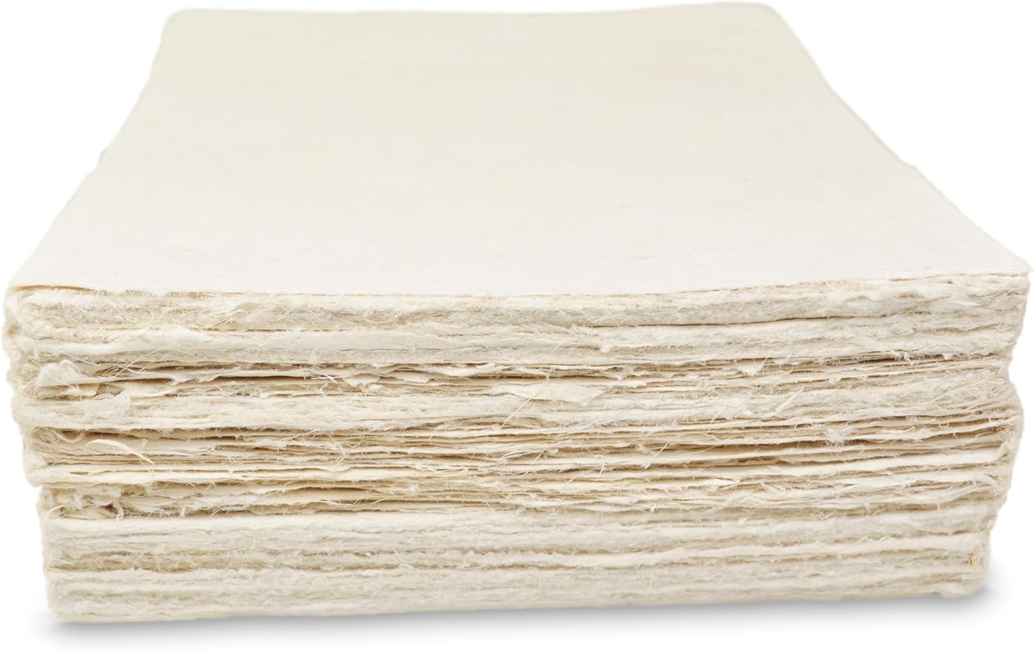 Kathmandu Valley Co. Deluxe 5x7 inch Handmade Lokta Card Stock Paper (Washi Method) with Deckle Edge. Tree-free, Artisan-made, Vintage Stationery for Printing Cards, Wedding Invitations (100 Sheets)