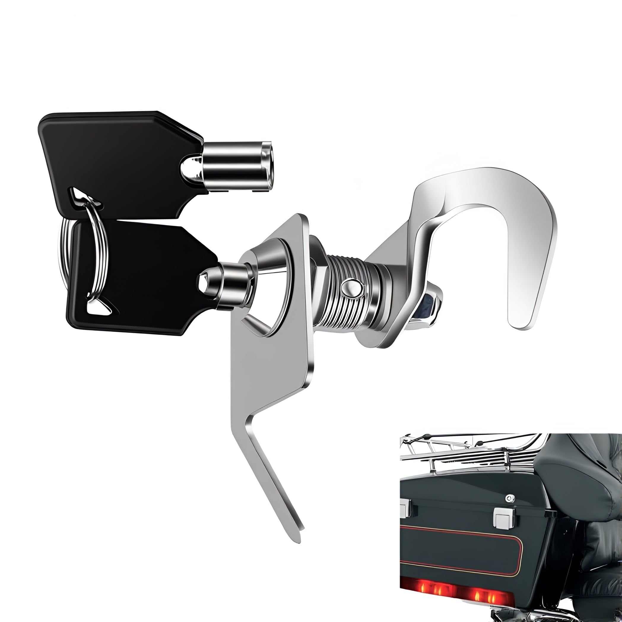 Verrou de coffre 2 clés pour Harley Touring Electra Street Road King Glide 1991–2013 Tour Pak