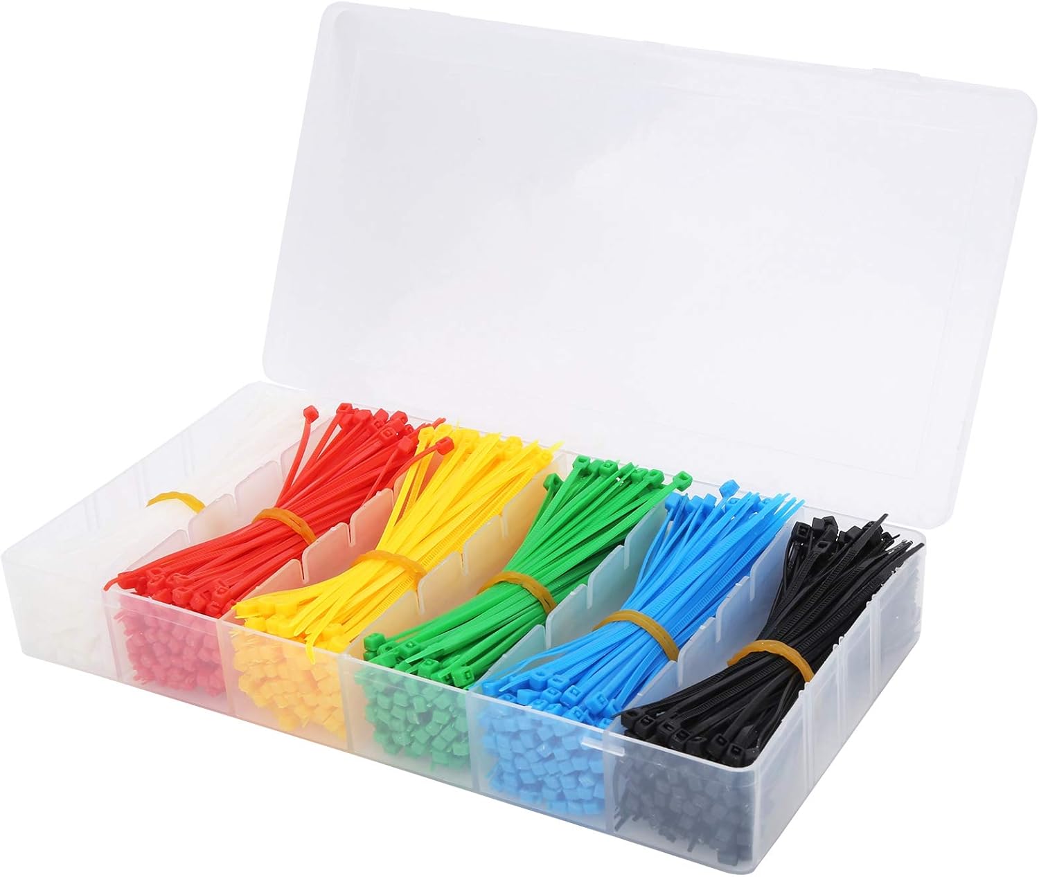 900Pcs Multi Color Zip Ties 6 Multi-colors 4 inch Self-Locking Zip Cable for Indoor and Outdoor