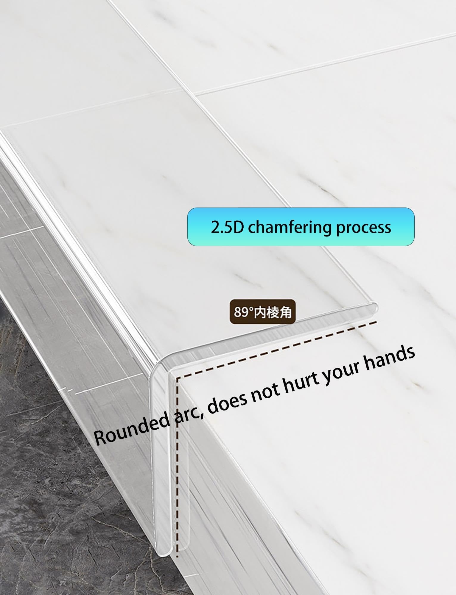 Esquinero PVC transparente autoadhesivo, 4 anchos 17-40 mm, 0.8-3 metros