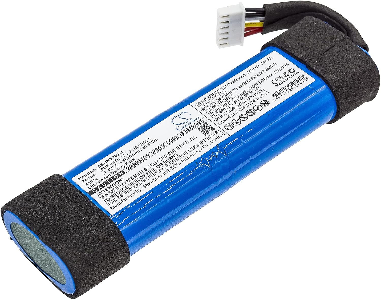 Replacement Battery for XTREME2BLKAM Xtreme 2 XTREME2BLUAM Compatible with 2INR19/66-2 SUN-INTE-103(6800mAh)
