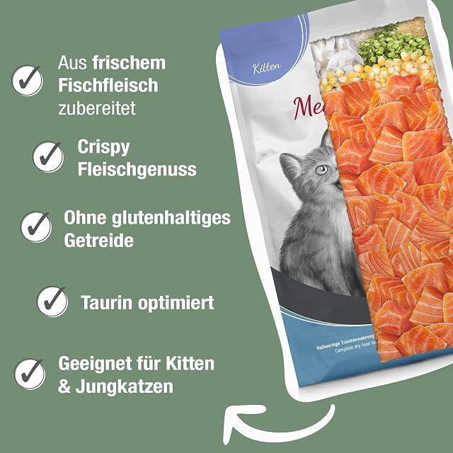 Foto 2 de 7 de PLATINUM - Comida para gatos MeatCrisp Kitten Fish - 1,5 kg, seca