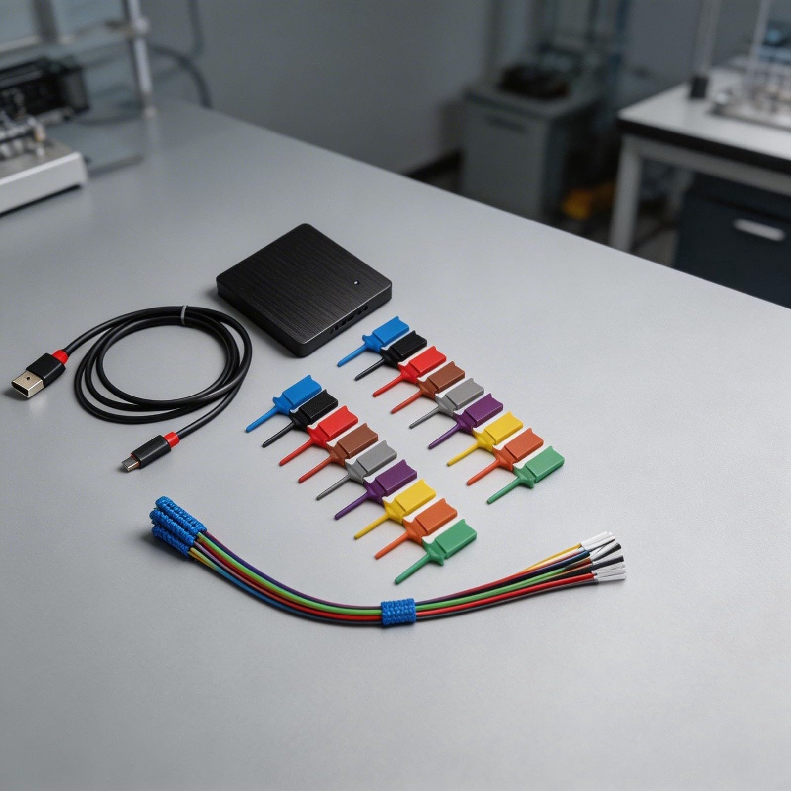 DSLogic - Analizzatore logico 100 MHz, campionamento in tempo reale, 16 canali, 16 GB, custodia in metallo, protezione ESD, supporto multi-tensione, decoder protocollo per test di circuiti