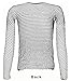 Aucute Women's Fishnet Long Sleeve Tops Blouse Mesh T-shirts for Women Men Rave Outfit, Black