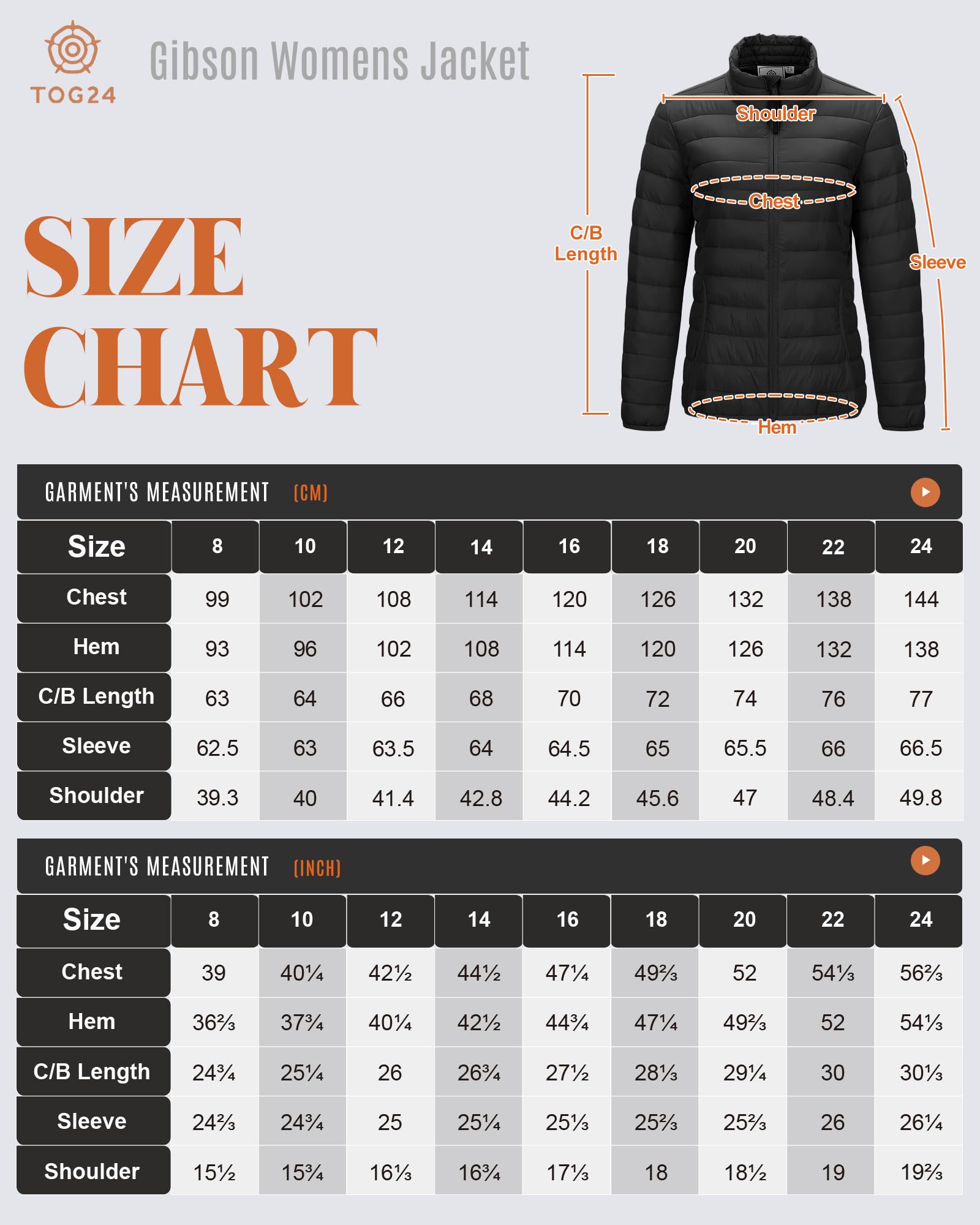 TOG24 Gibson - Piumino da donna, leggero, trapuntato, caldo, invernale, imbottito, per attività all'aperto, viaggi, escursioni, Nero , 44