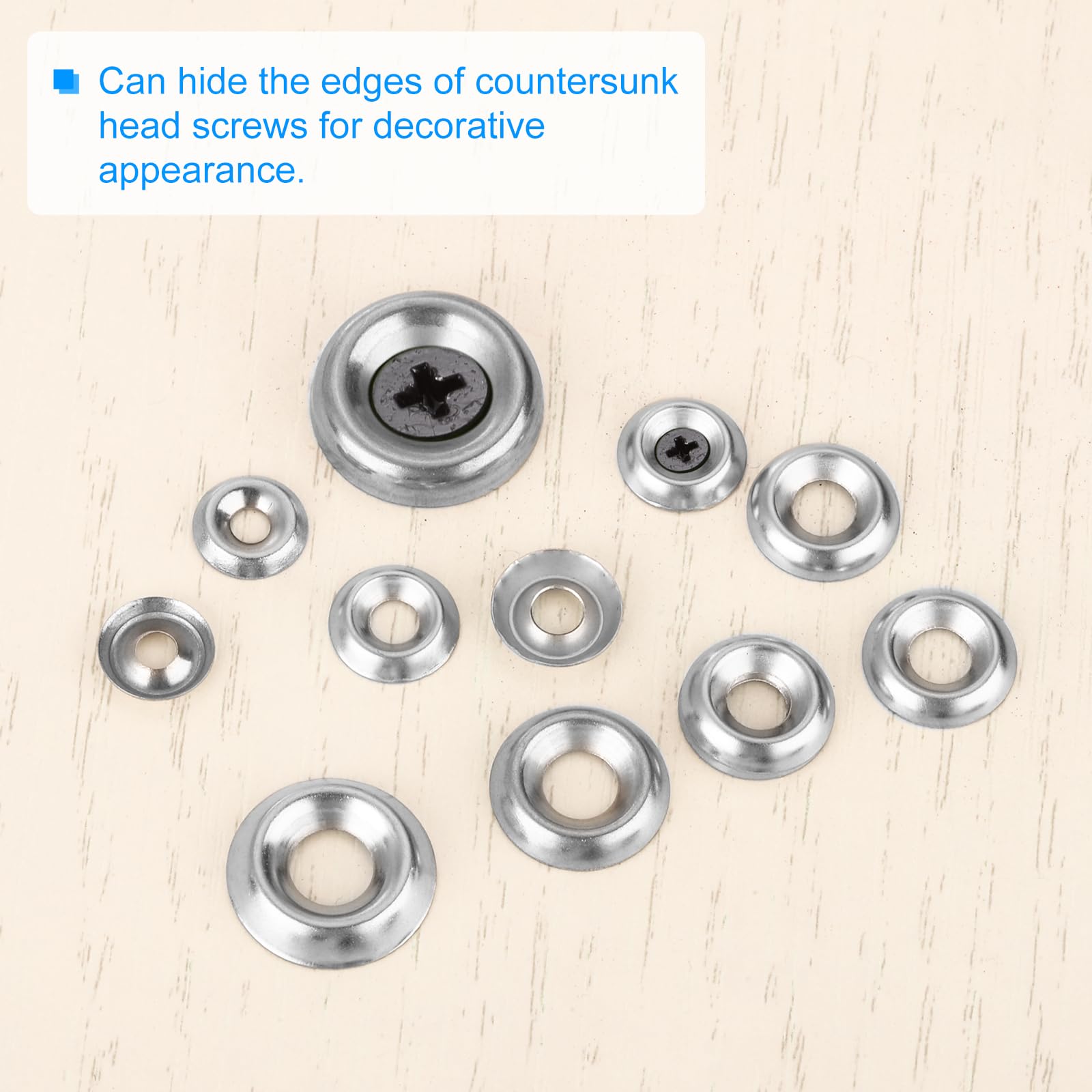 Nickel-Plated Countersunk Washers - 50 Pack -4