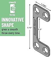 Vista 3 de Placa de golpeo ajustable de gran tamaño (1.125 x 2.75 pulgadas) para puertas exteriores - Agujero horizontal y vertical más grande para cerrojos
