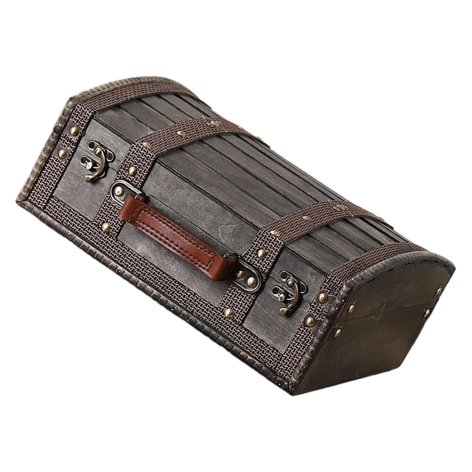 NEWFT Mysterious Pirate-Themed Wooden Chest with Code Secure Storage & Home Décor Home Decoration Accent